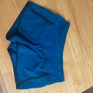 Lululemon Speed Up Shorts, size 2, teal colored